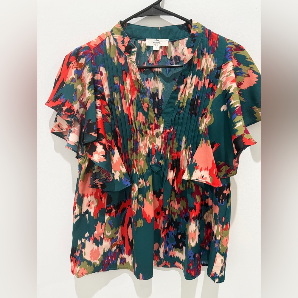 Entro Colorful Abstract Blouse